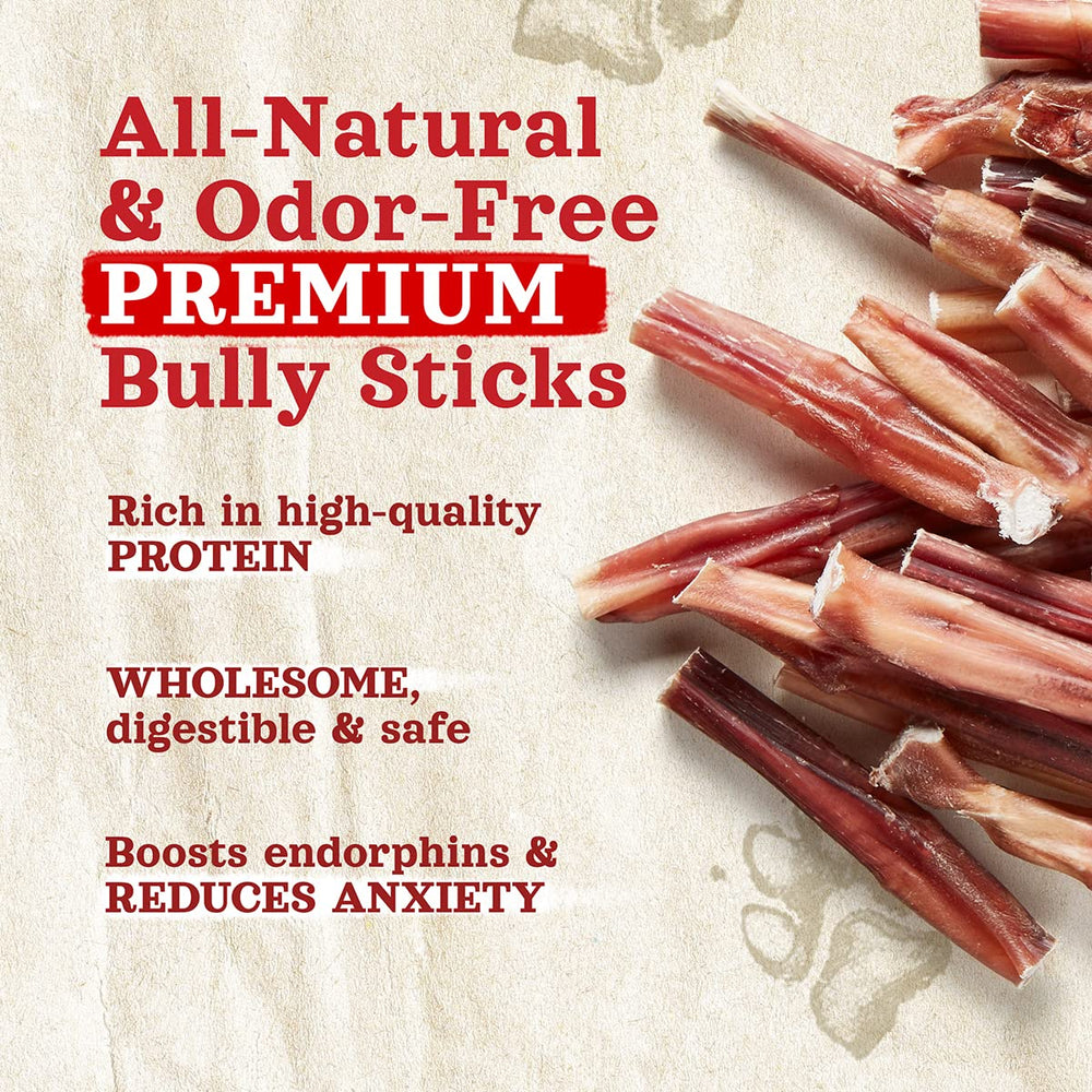 Natural Farm bully-sticks perro mordiéndose 4 pulgadas para masticación saludable
