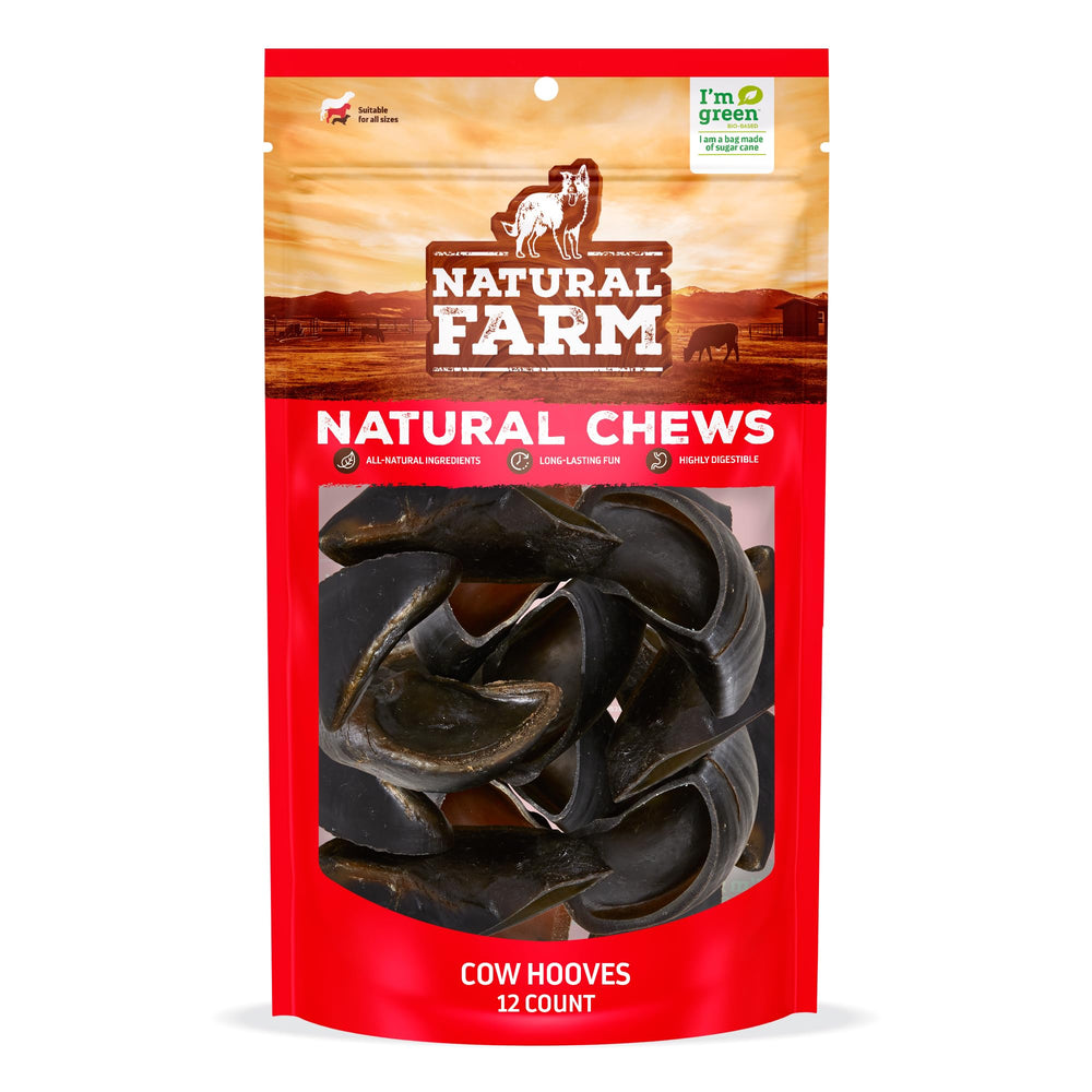 Natural Farm Cascos de Vaca 12 Pack listos para recompensa durante entrenamiento.