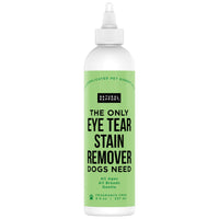 Natural Rapport quita-lágrimas para perros con botella, limpia manchas de ojos de forma segura.
