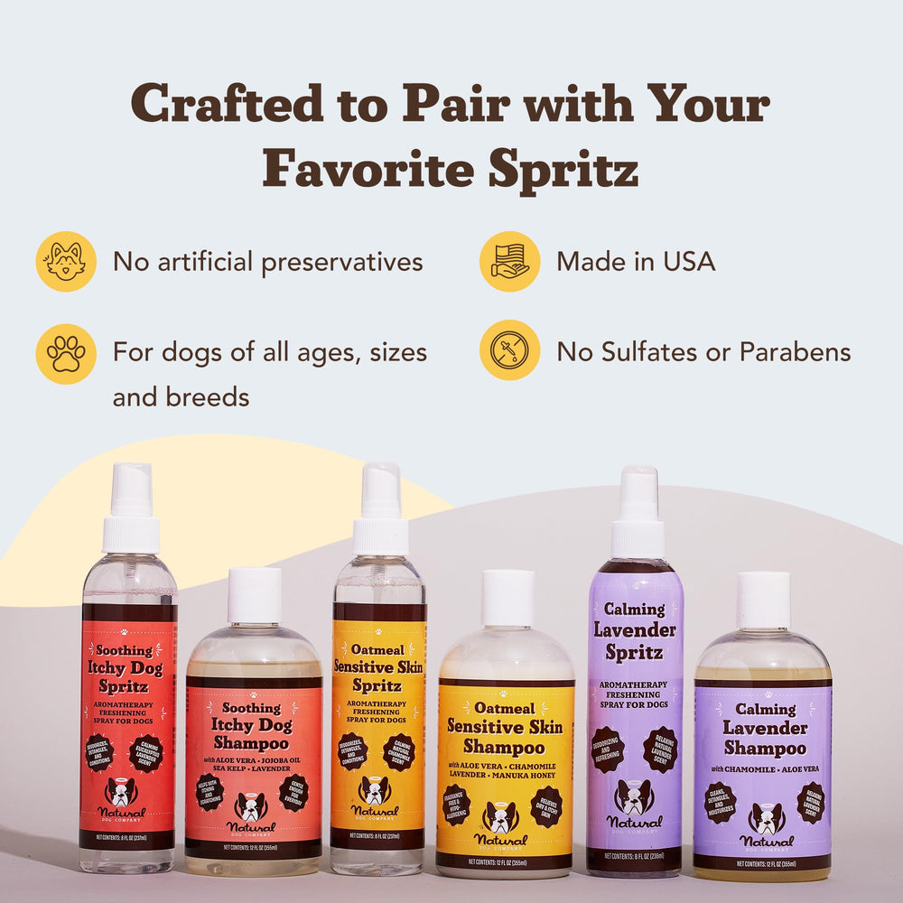 Producto hecho en Estados Unidos con ingredientes naturales de Natural Dog Company.