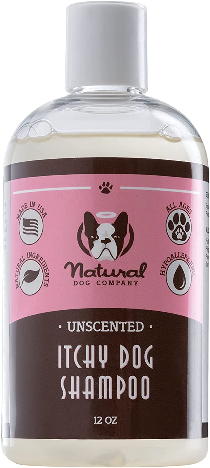 Empaque sin sulfatos ni parabenos de Natural Dog Company, uso suave.