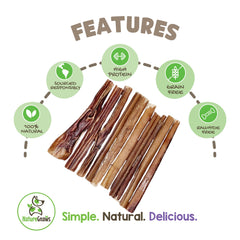 Nature Gnaws empaque de palitos de res 1-3 libras, snack natural para perros.