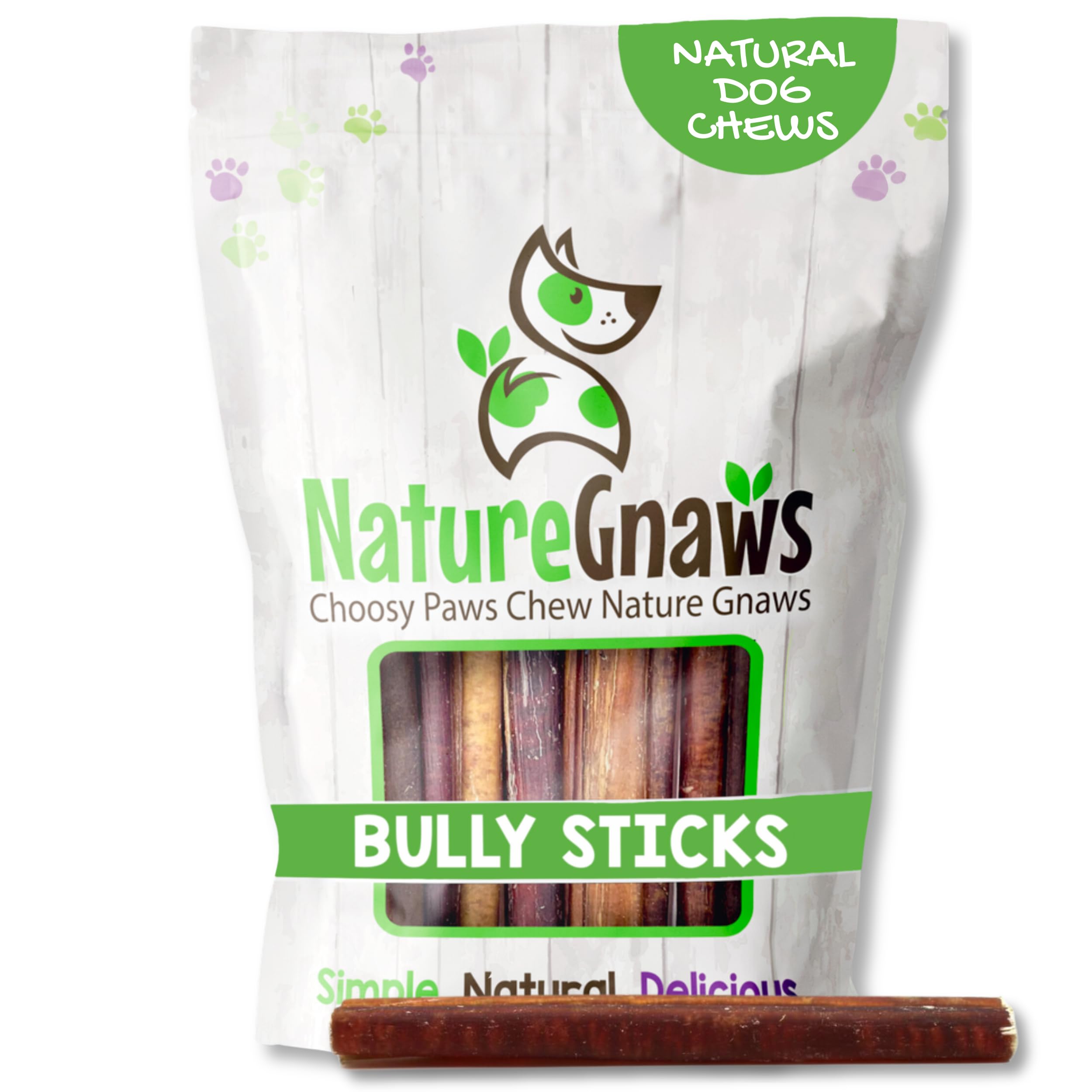 Nature Gnaws palitos-grandes-de-res para perros, para morder y calmar.