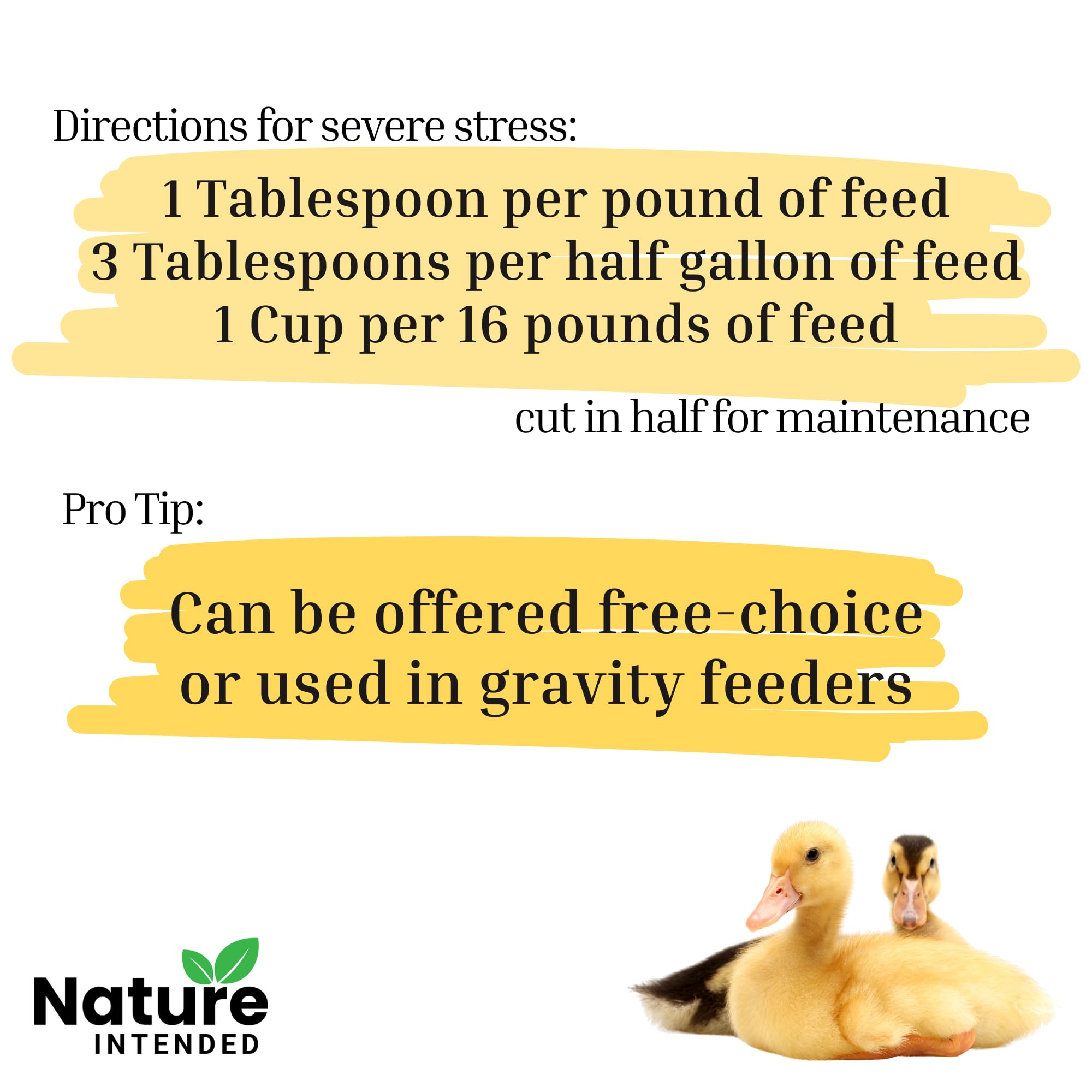 Nature INTENDED mezcla de vitaminas y niacina para aves