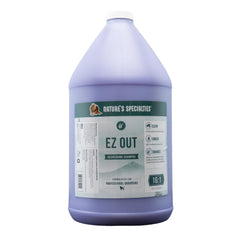 EZ Out Deshedding de Nature's Specialties, botella, listo para diluir y usar.