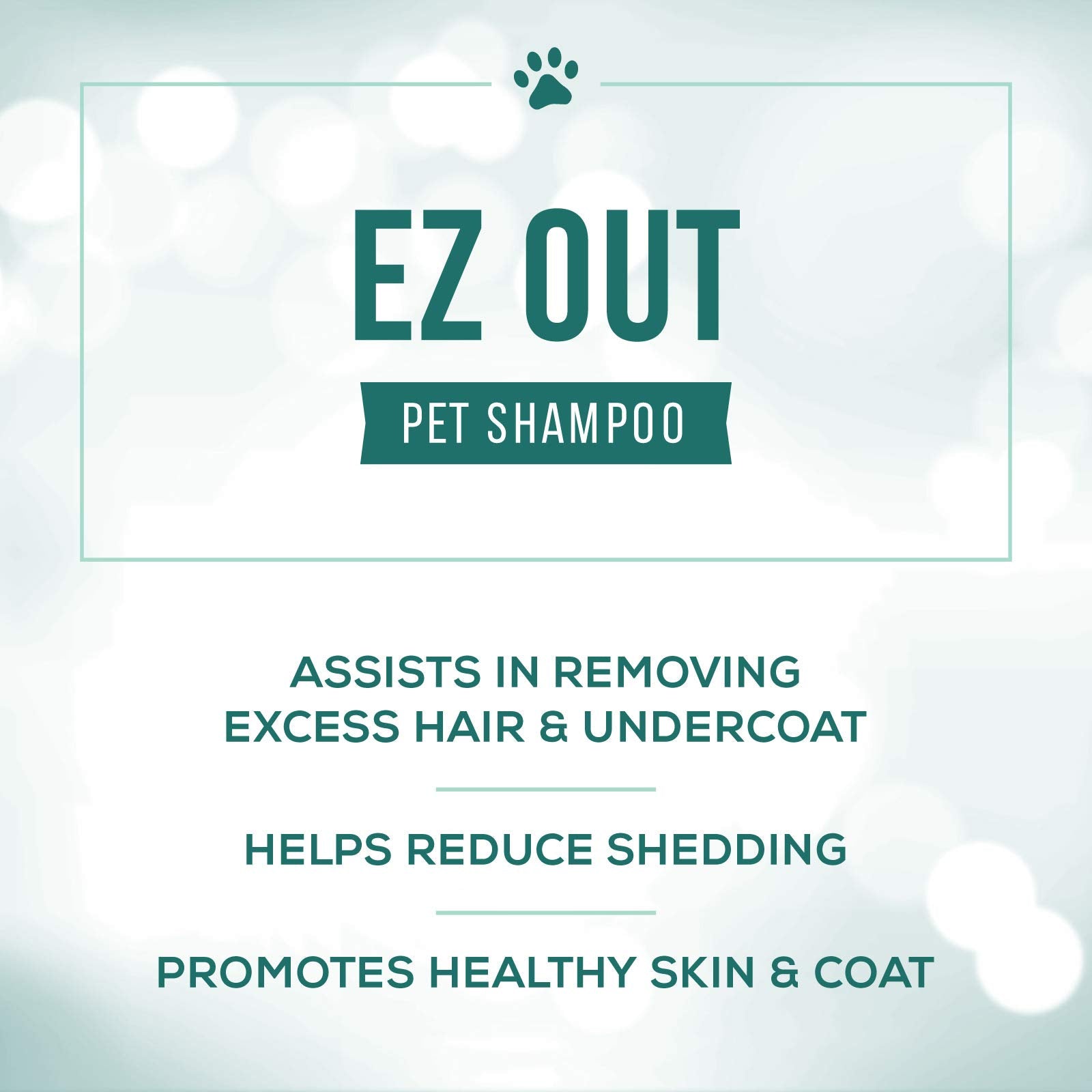 EZ Out Deshedding, masaje de cabeza a cola para pelaje suave.
