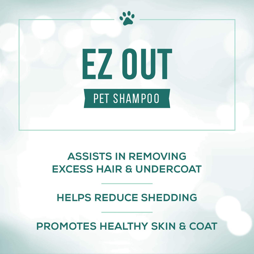 EZ Out Deshedding, masaje de cabeza a cola para pelaje suave.