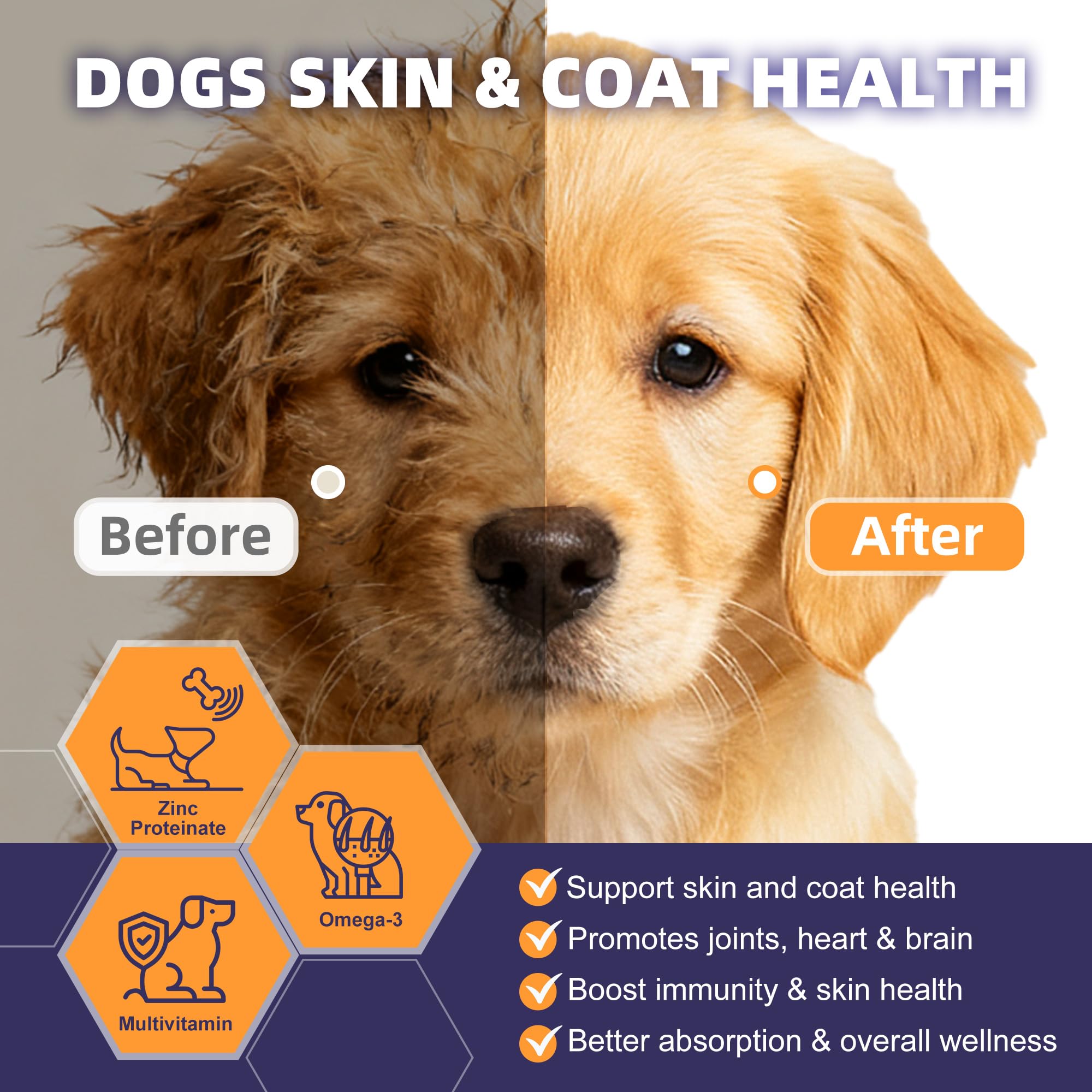 Nature Target Probiotics para perros, polvo de calabaza para apoyo digestivo.