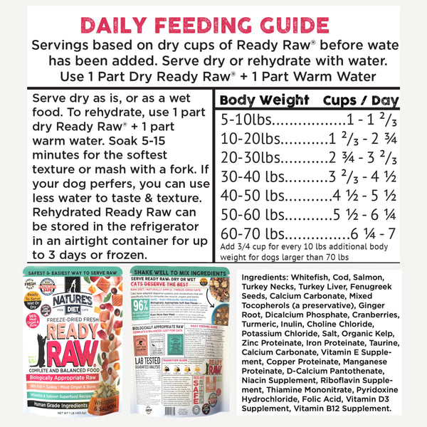 Nature's Diet Ready Raw: ideal para alimentar con texturas variadas.