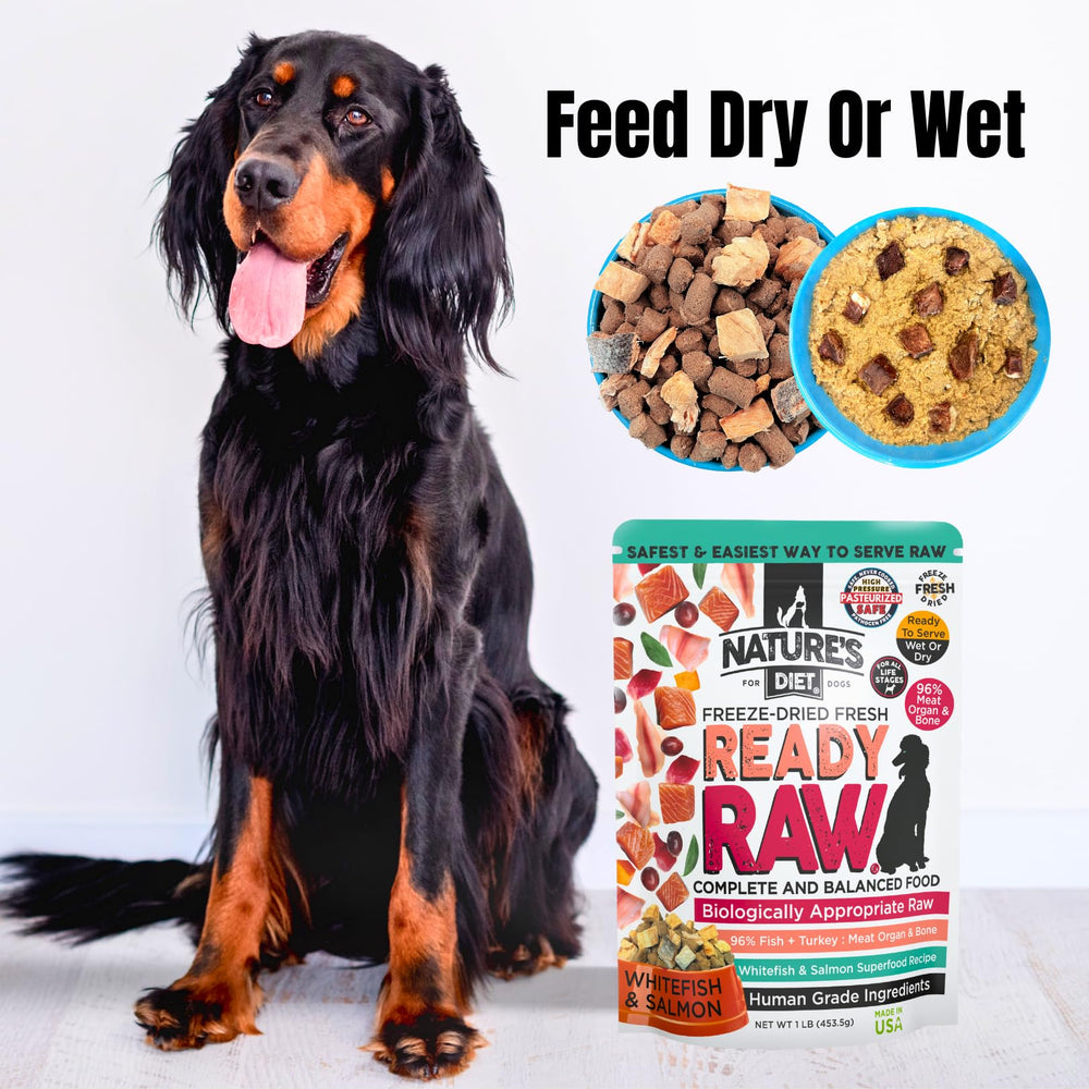 Nature's Diet Ready Raw: textura crujiente o suave al hidratar.