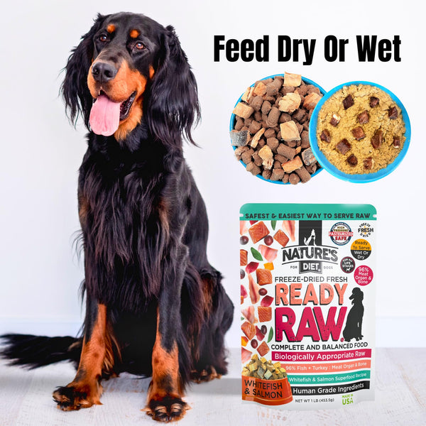 Nature's Diet Ready Raw: textura crujiente o suave al hidratar.
