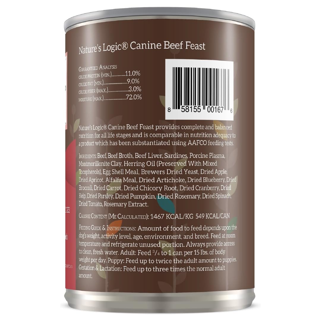 Nature's Logic paquete de 12 latas de 13.2 oz, conveniencia diaria