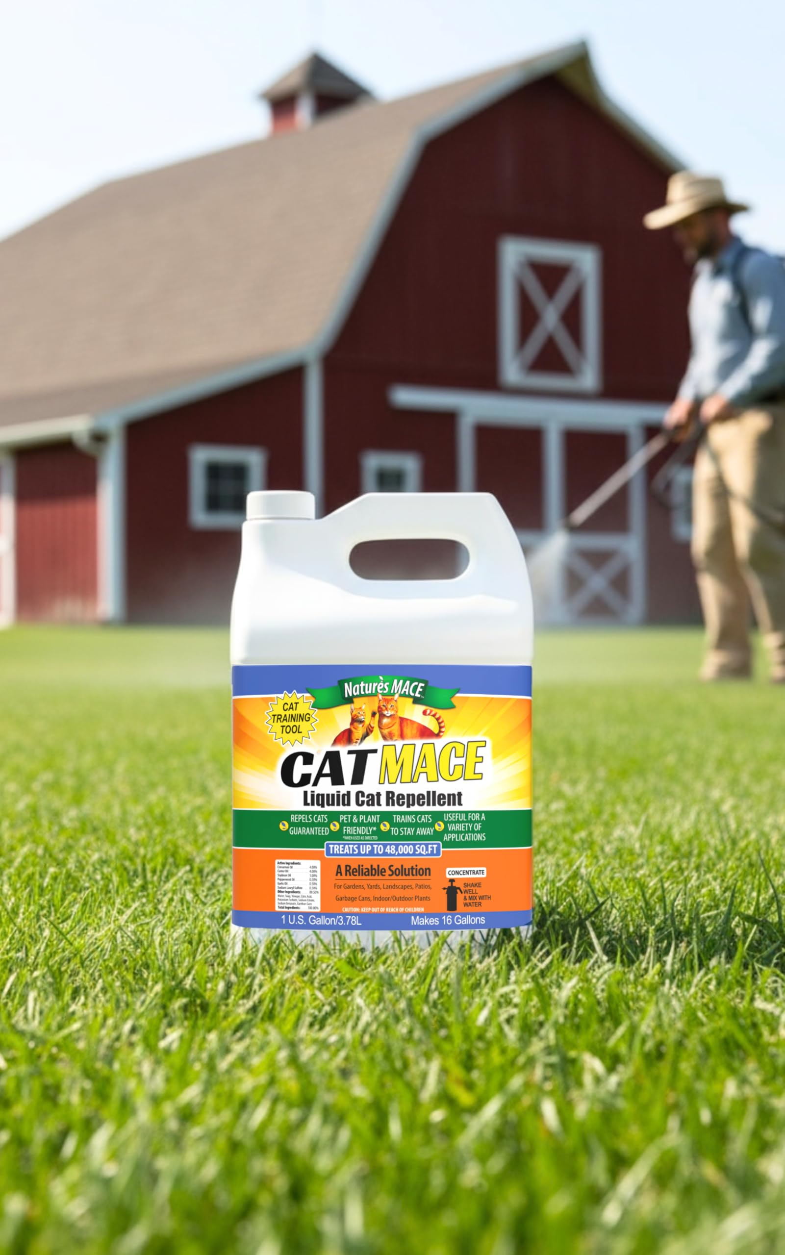 Nature's MACE Cat Mace: camas de flor del jardín protegidas