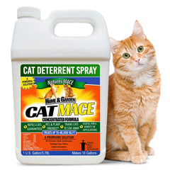 Nature's MACE Cat Mace concentrado 1 galón, ideal para uso exterior e interior para disuadir gatos.
