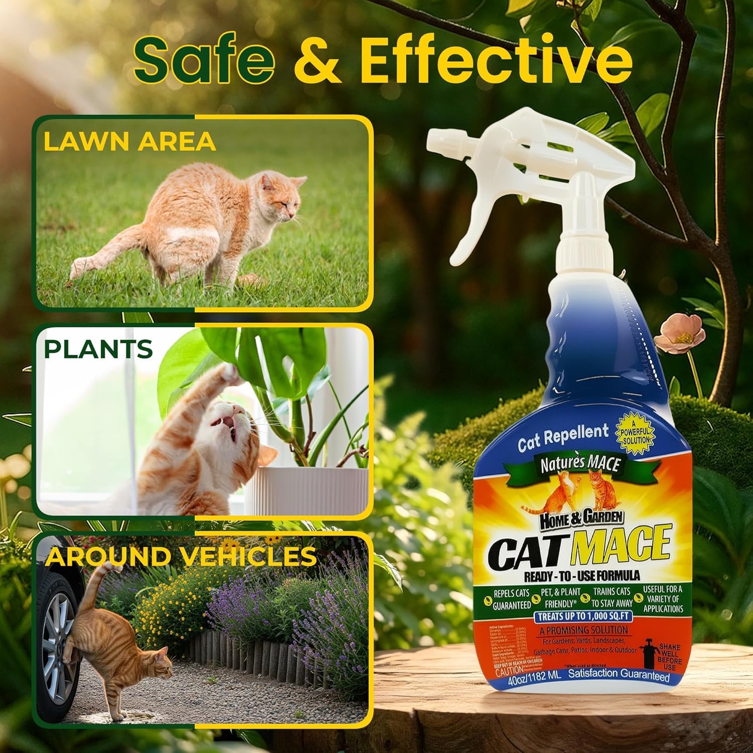 Nature's MACE Cat Mace: interiores con muebles protegidos