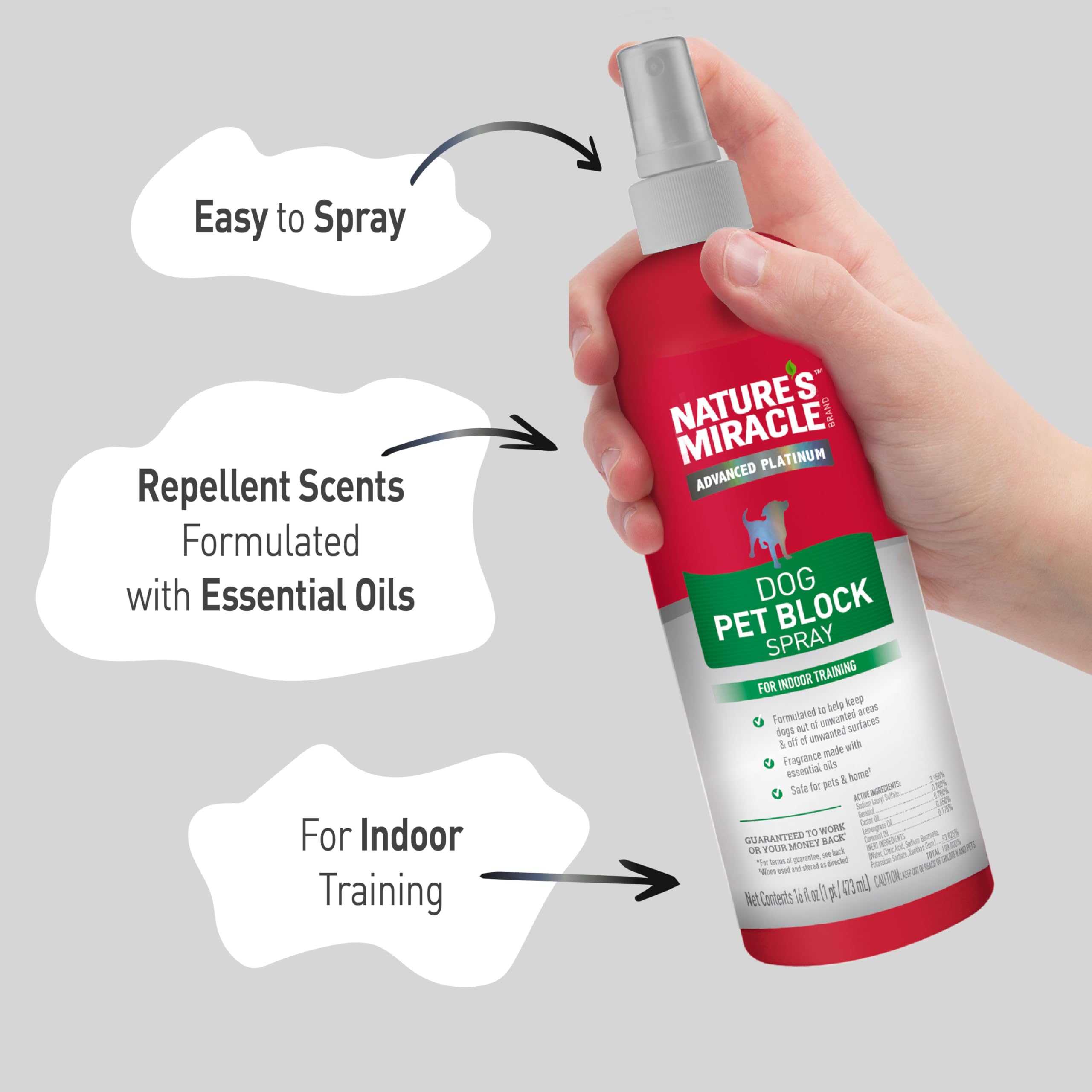 Uso en interiores con Nature's Miracle Advanced Platinum para proteger zonas de paso.
