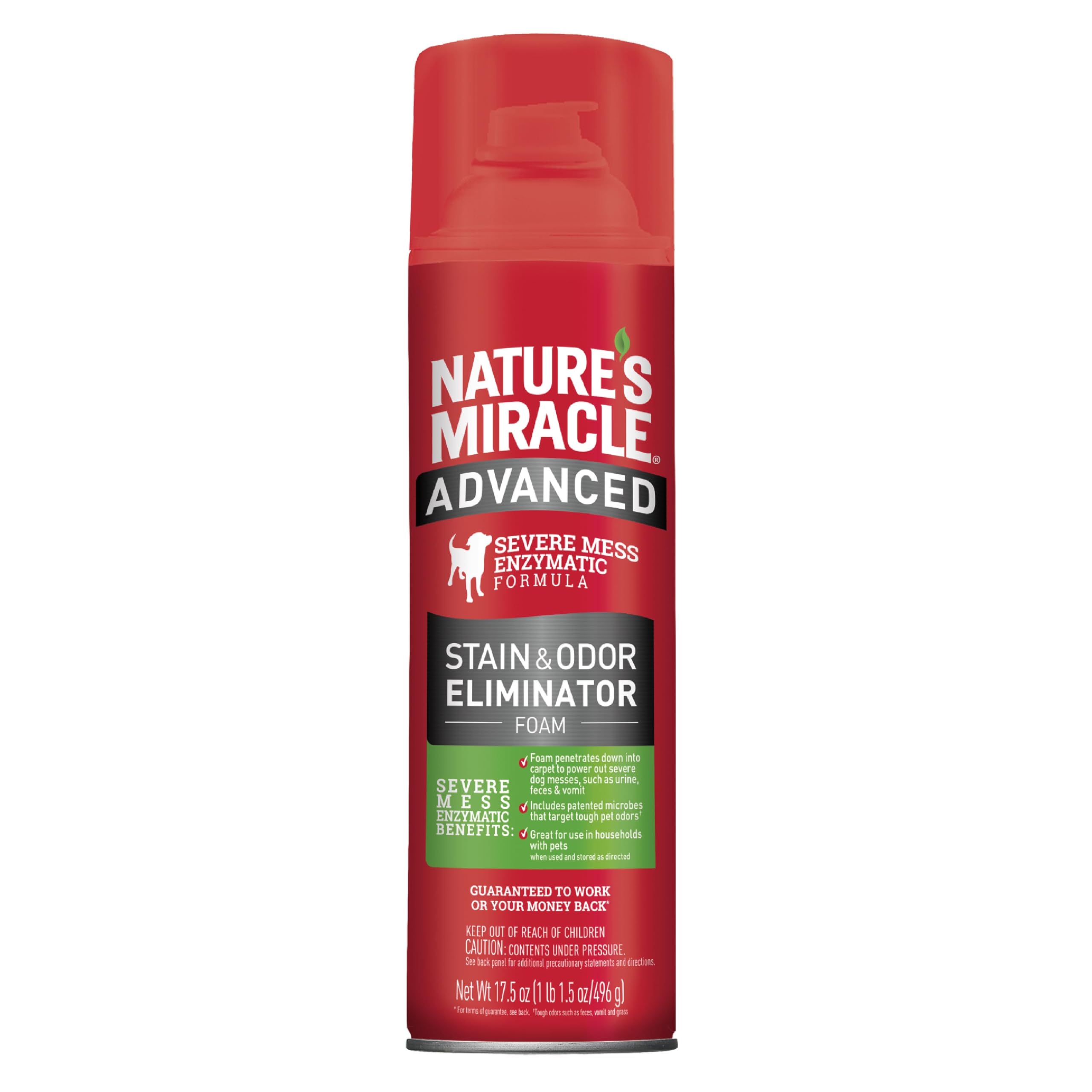 Nature’s Miracle espuma enzimática para manchas de perros en tapiz, neutraliza olores