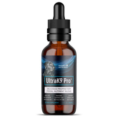 UltraK9 Pro de Nature’s NutriWave en botella, apoyo a la energía diaria del perro.