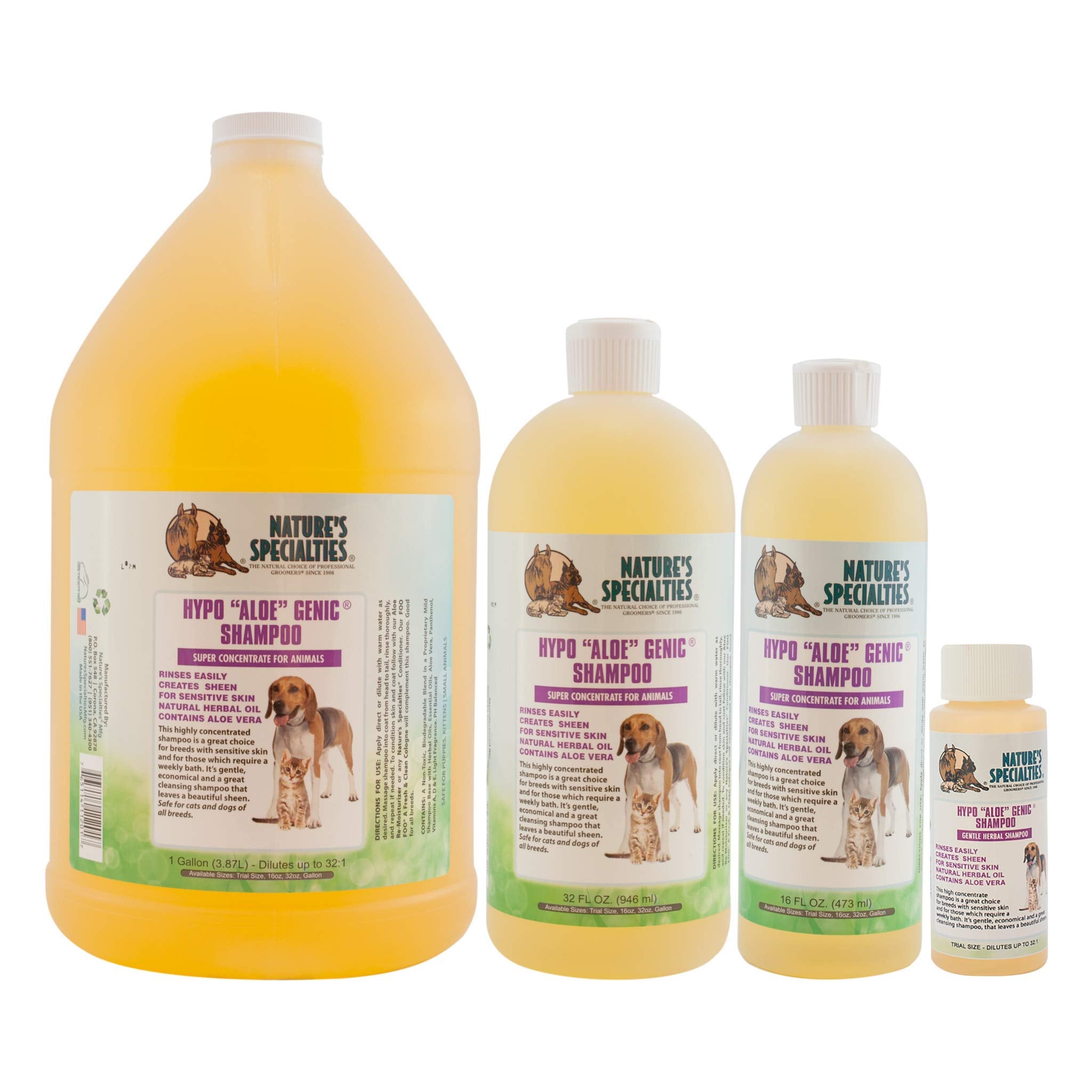 Nature's Specialties Aloe para perros, aplicación fácil para baños profesionales y caseros