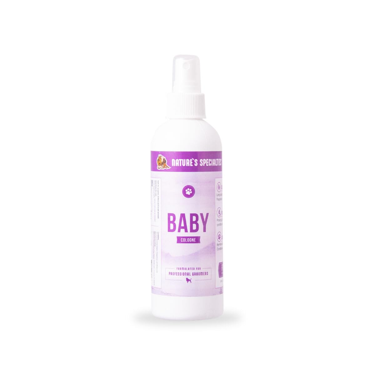 Nature's Specialties colonia para perros, spray de acabado suave con aroma talco para mascotas.