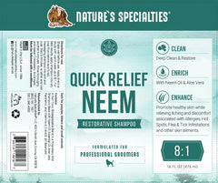 Nature's Specialties Champú Neem para perros, diluido para hasta 8 galones, mayor rendimiento.