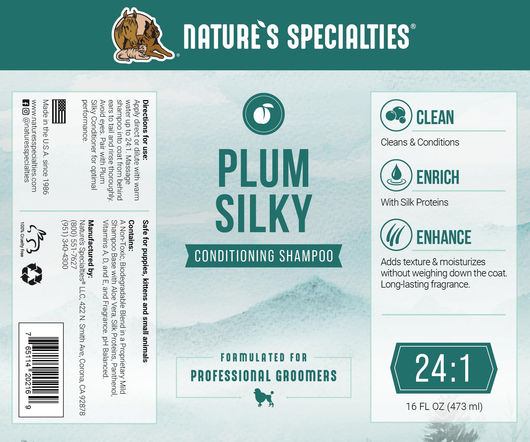 Nature's Specialties Plum Silky: proteínas de seda para textura sedosa