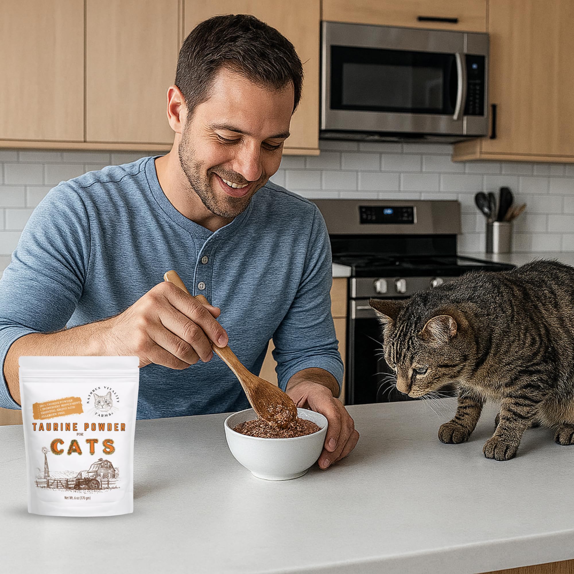 Taurina para digestión y bienestar estomacal en gatos.