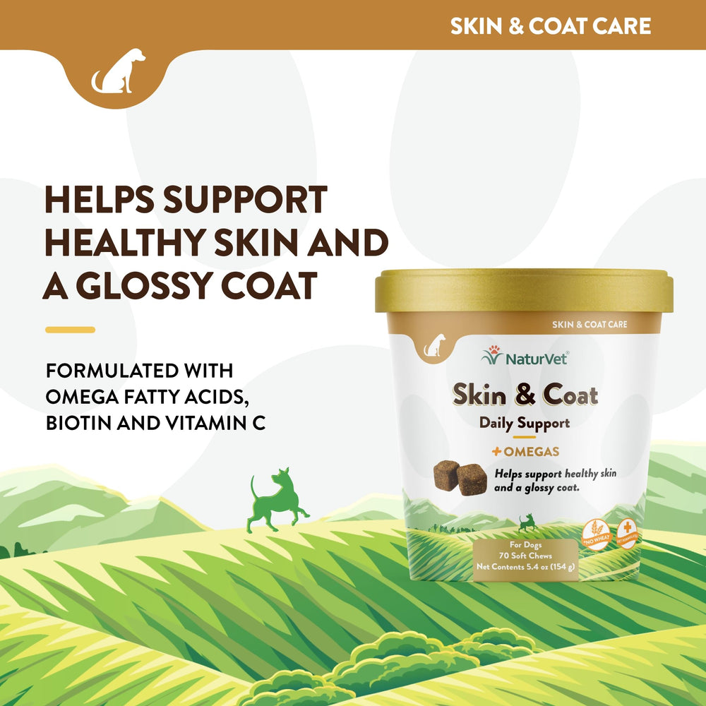NaturVet aceites esenciales para piel y pelaje brillantes.