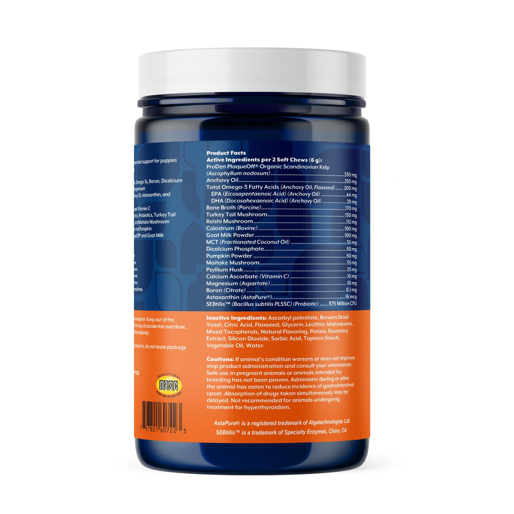 NaturVet All-In-One para cachorros: apoyo digestivo e inmunitario.