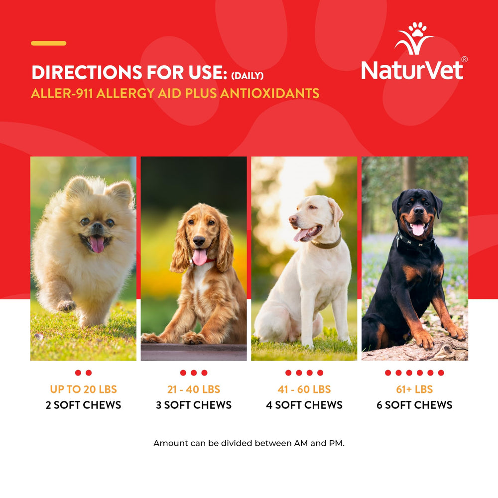 NaturVet Aller-911 hecho en EE. UU. con estándares cGMP.