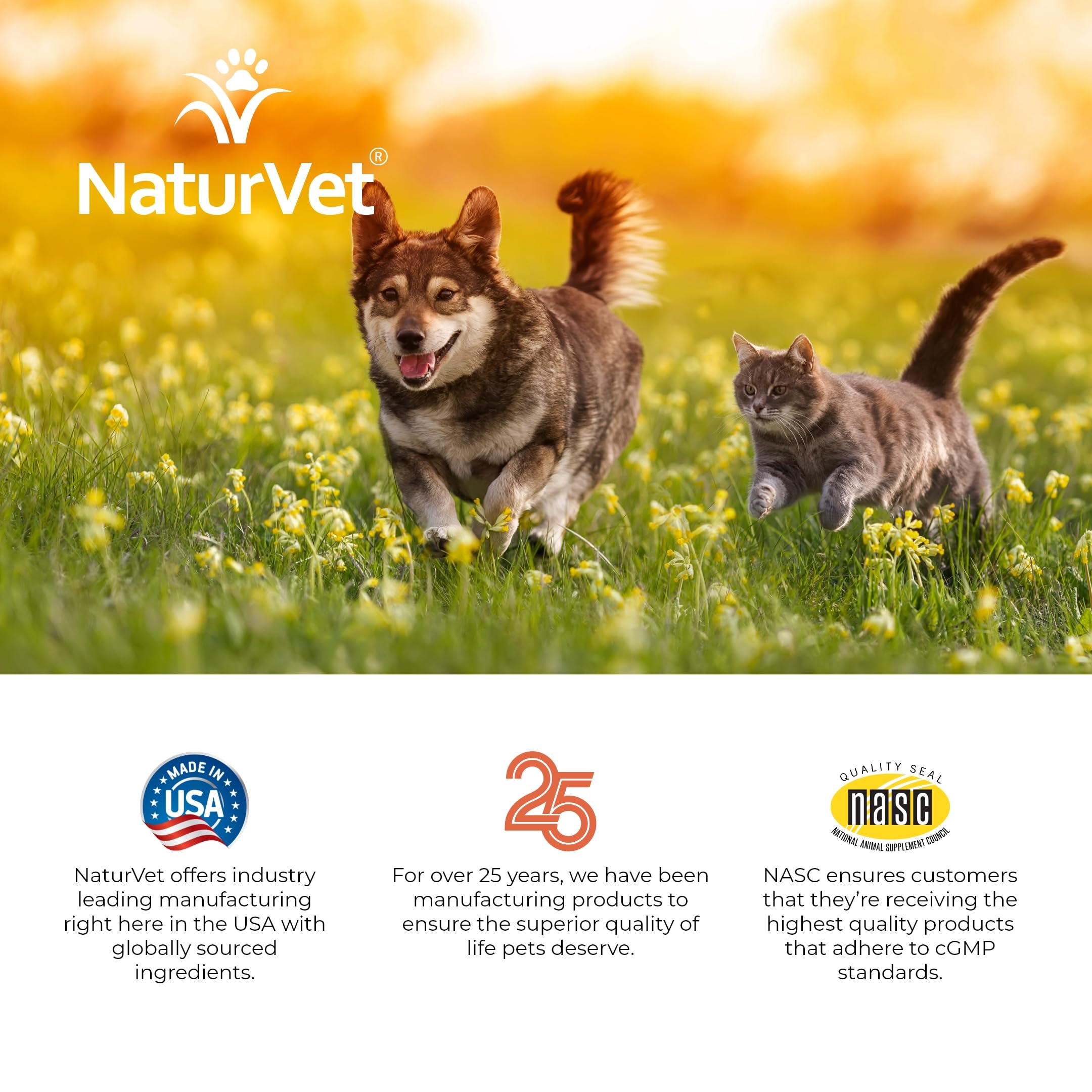 NaturalVet Aller-911: ingredientes DHA y EPA para el pelaje y la piel.