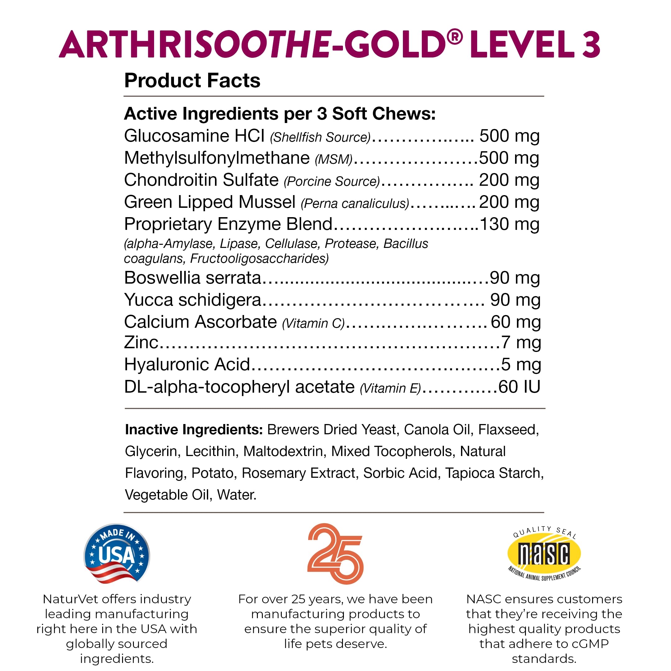 Caja NaturVet ArthriSoothe Gold para dosis diaria fácil