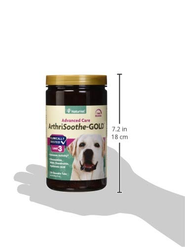 NaturVet ArthriSoothe-GOLD tabletas, textura suave para mordisqueo cómodo.