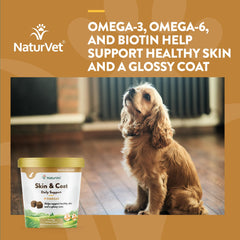 NaturVet biotina que apoya la salud de la piel.