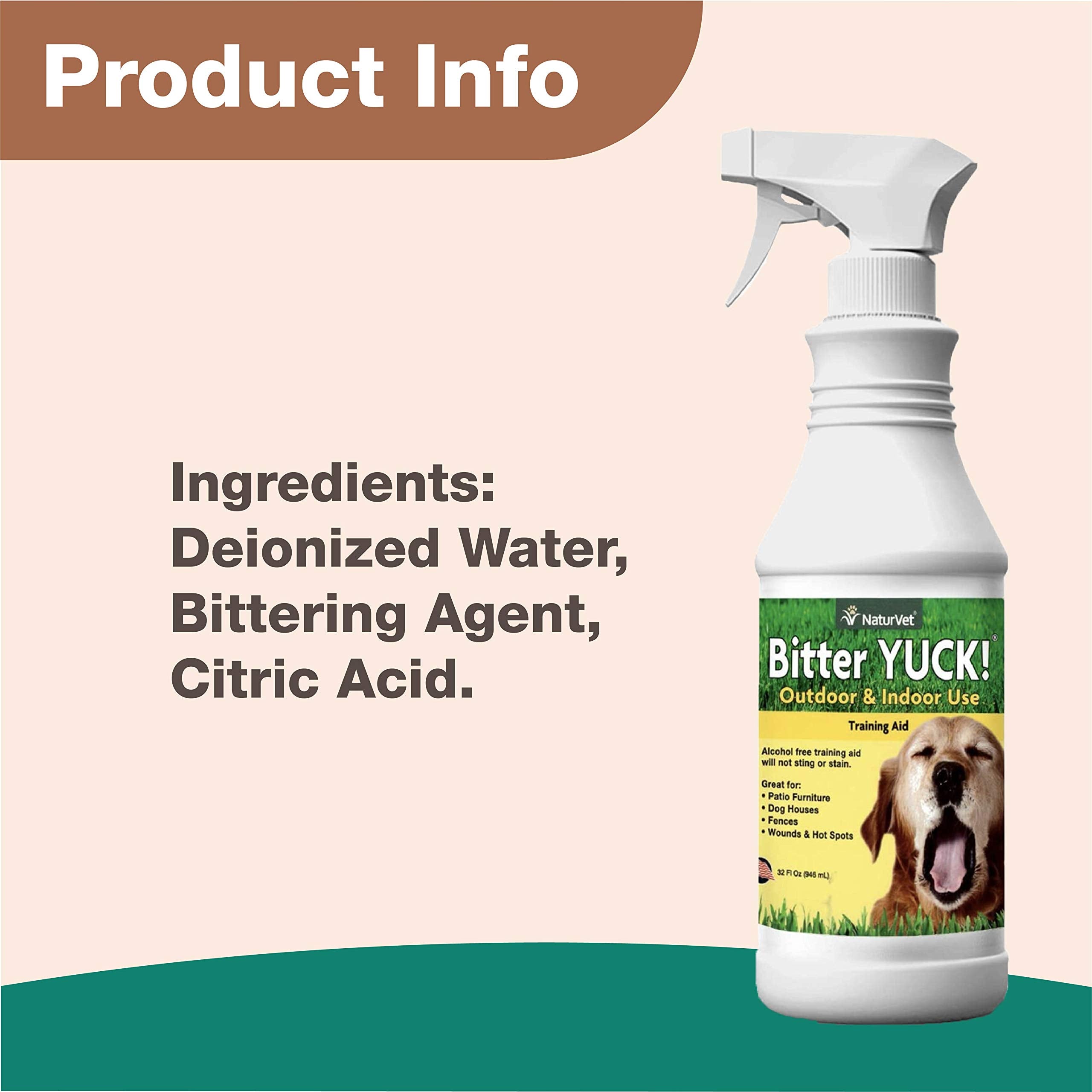 NaturVet Bitter Yuck envase 32 onzas listo para uso