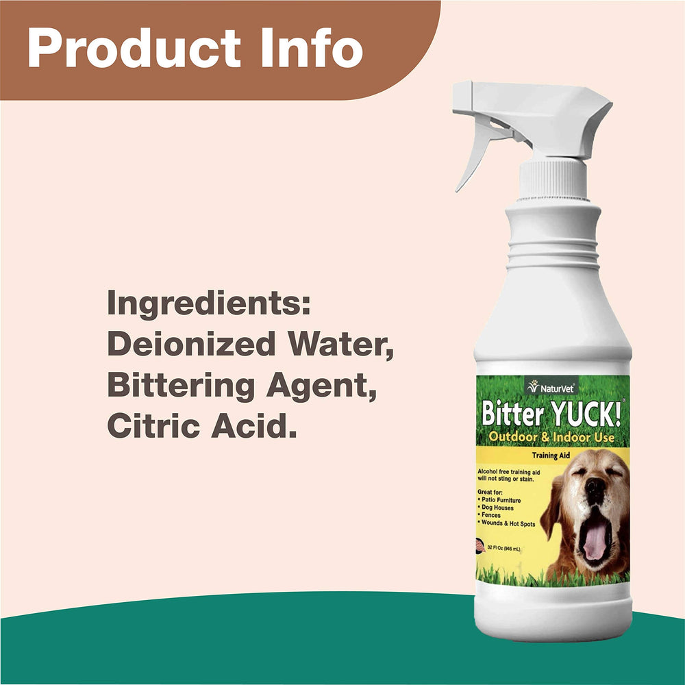 NaturVet Bitter Yuck envase 32 onzas listo para uso