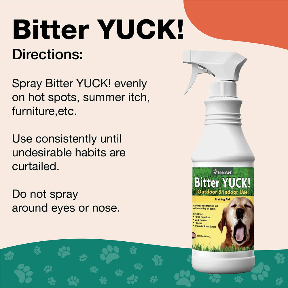 NaturVet Bitter Yuck spray claro sin grasa ni residuos