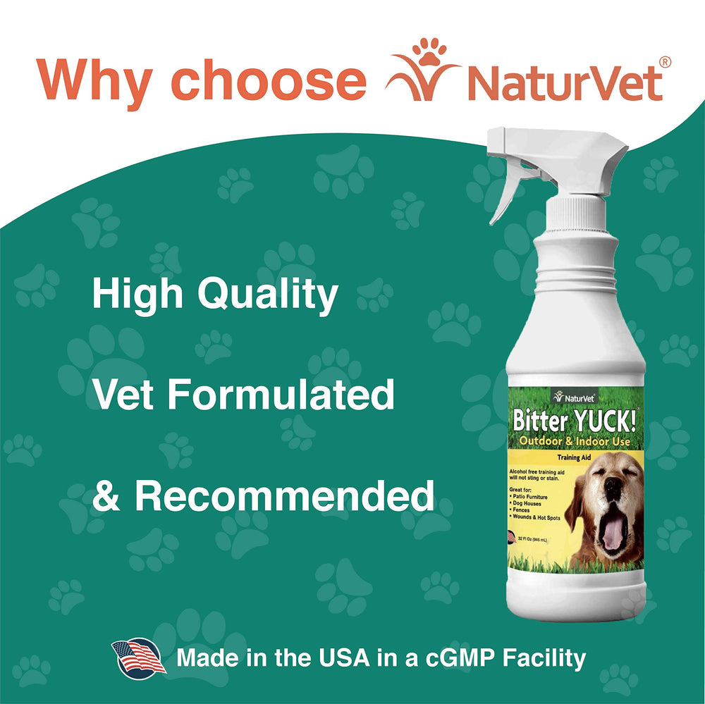 NaturVet Bitter Yuck uso interior y exterior en superficies lavables