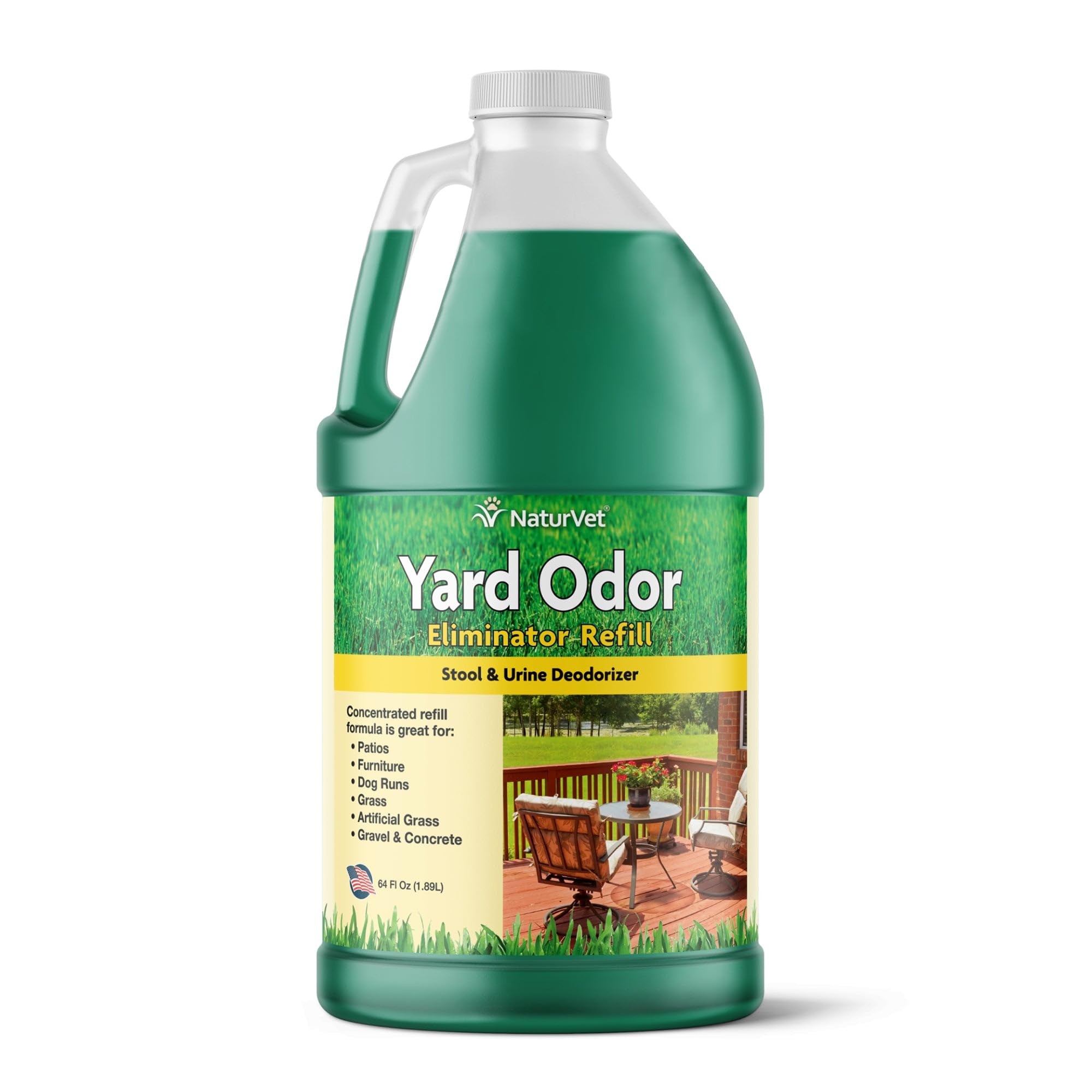 NaturVet Eliminador de olores para jardín Reabastecimiento, ideal para áreas exteriores.
