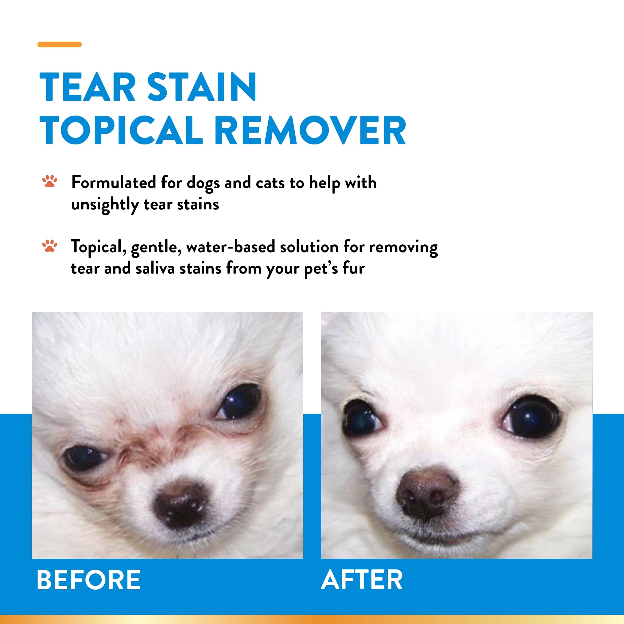 Envase práctico de NaturVet para uso tópico alrededor de ojos.