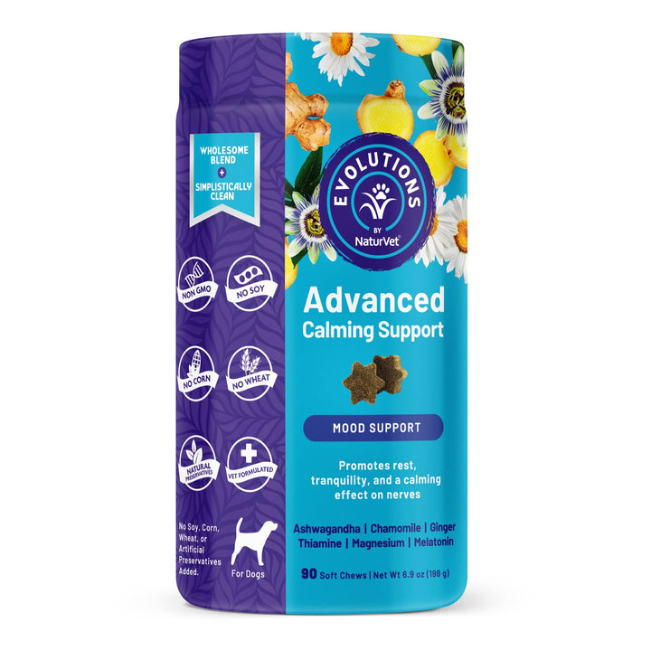 NaturVet Evolutions envase práctico para promover calma diaria de tu perro.