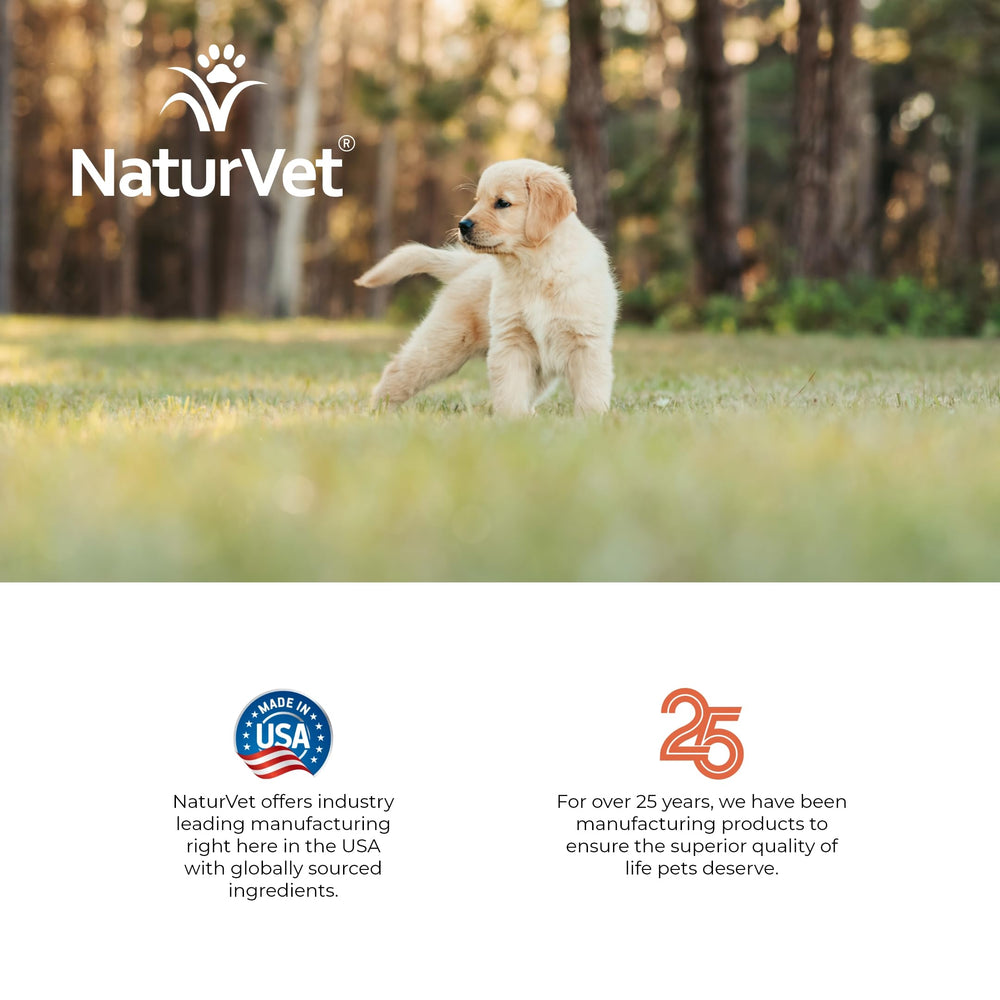 NaturVet garantía de satisfacción y calidad estadounidense.