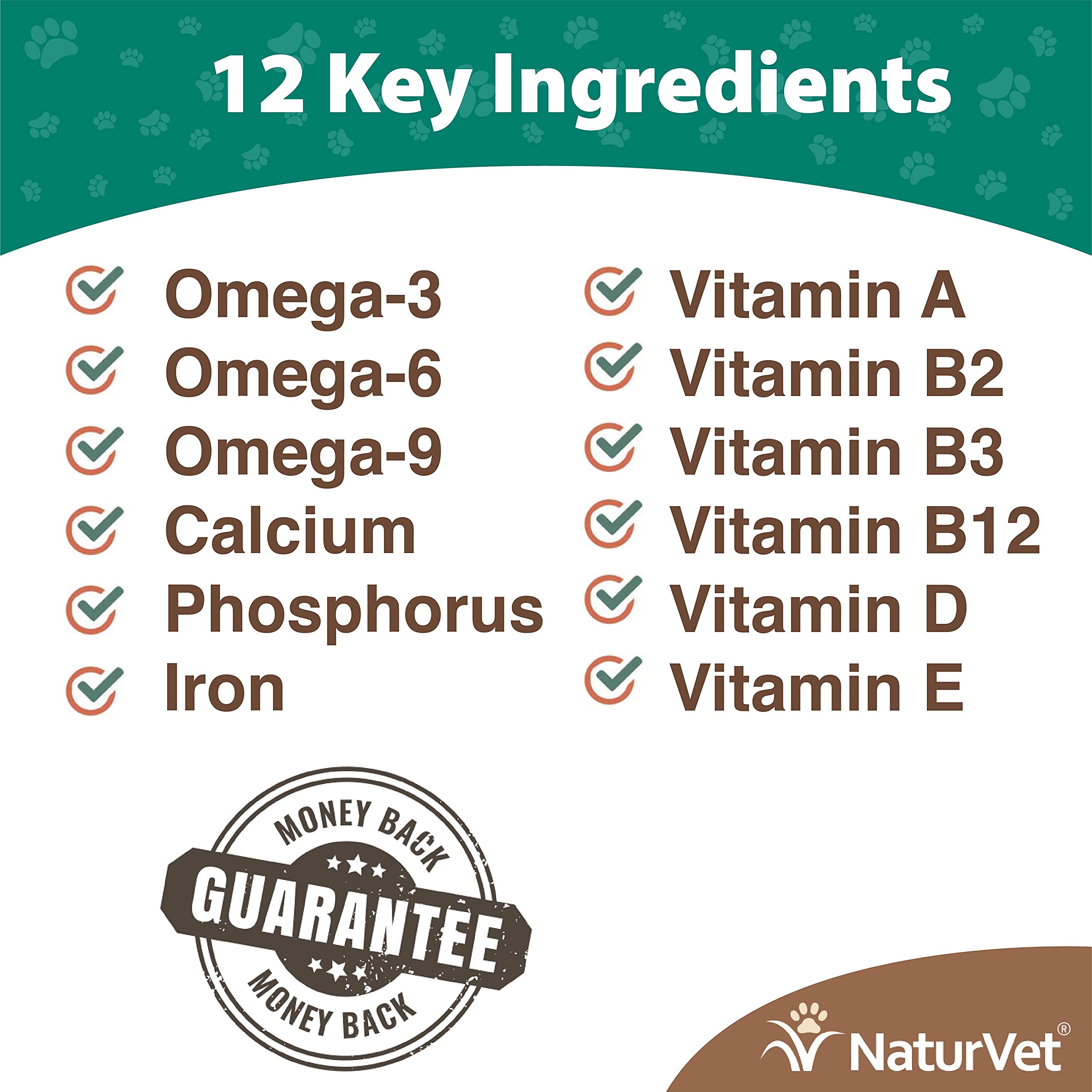 NaturVet Kelp Help Plus Omegas, medidor para dosificar el polvo en la comida.