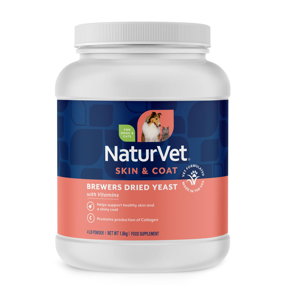 NaturVet levadura de cerveza deshidratada en polvo para un pelaje saludable.