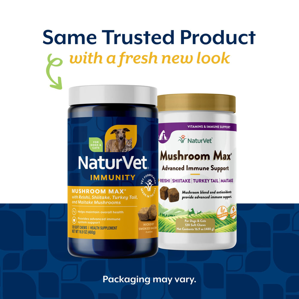 NaturVet Mushroom Max, detalle de etiqueta, información de ingredientes clave