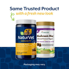 NaturVet Mushroom Max, detalle de etiqueta, información de ingredientes clave
