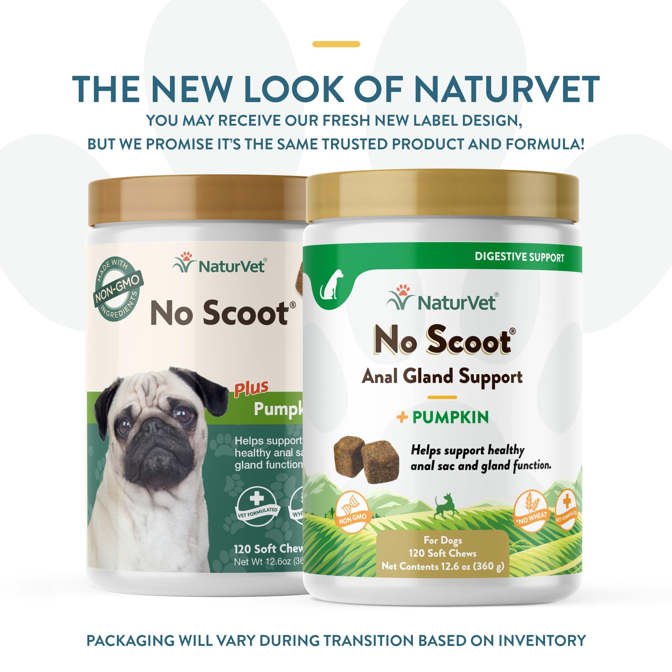 NaturVet No Scoot: fibra natural con calabaza para apoyar la digestión.
