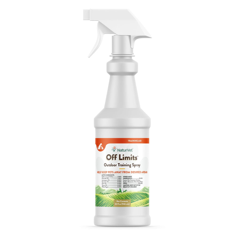 NaturVet Off Limits: botella pulverizador para disuadir mascotas en exteriores
