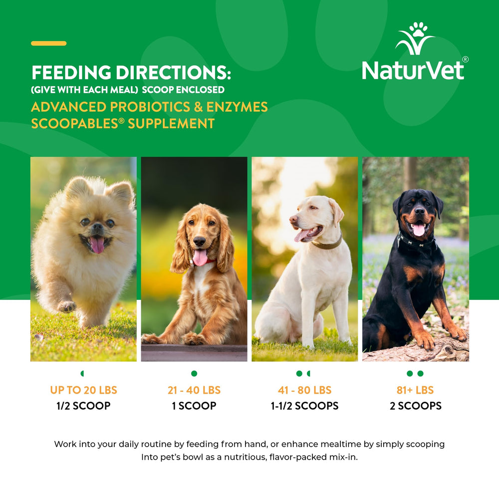 NaturVet Scoopables enzimas digestivas para absorción de nutrientes