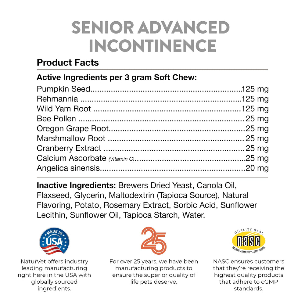 NaturVet Senior Cumple cGMP: producto libre de trigo para mascotas